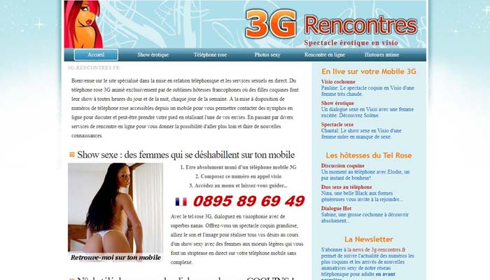 Participe à un show sexe sur ton mobile 3G